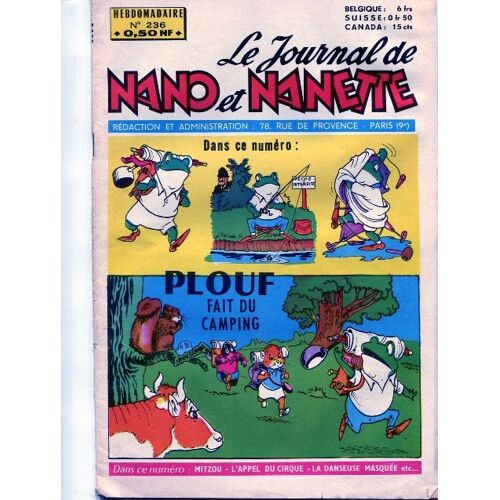 Le Journal De Nano Et Nanette N°236 Du 22.08.1961