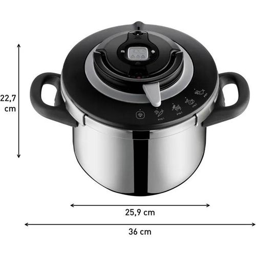 Autocuiseur - TEFAL - Clipso CHEF - 4,5L et 6L - Acier inoxydable - 4 programmes de cuisson