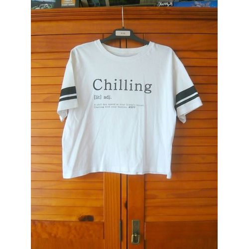 T-Shirt 11/12 Ans C&A Blanc - "Chilling"