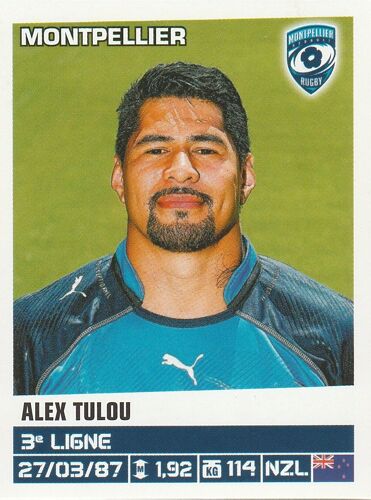 Image Panini N° 146 Rugby 2013 / 2014 Alex Tulou Montpellier
