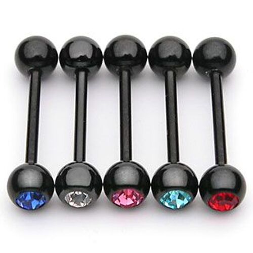 Lot 5 Piercings Langue Isis Titane Inoxydable Anti Allergique Barbell Lovepiercing