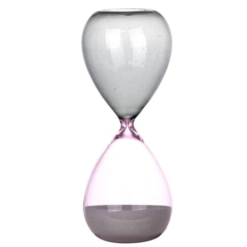 Sablier rose et gris - 15 minutes