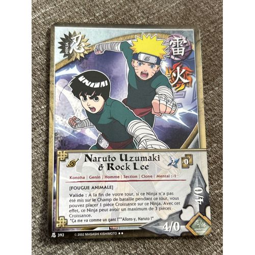 392 Naruto Uzumaki E Rock Lee Card 