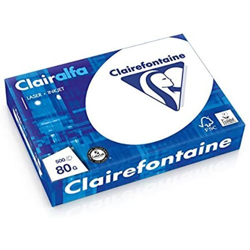 Clairalfa Ramette 500 Feuilles Papier 80g A4 Blanc