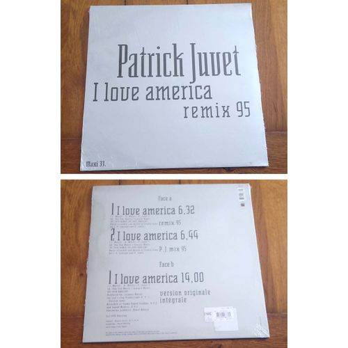 Maxi 45t Vinyle 12" Patrick Juvet " I Love America Remix 95 " 1995