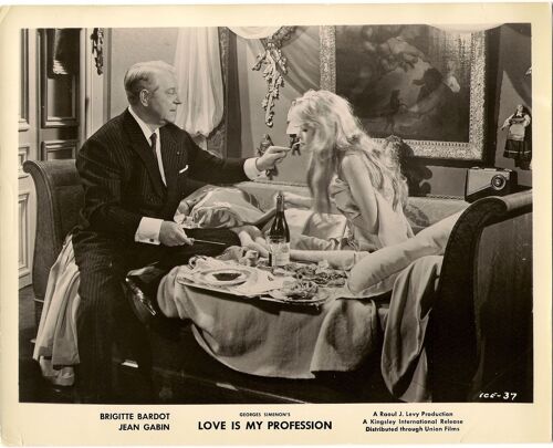 Jean Gabin * En Cas De Malheur - Love Is My Profession * Claude Autant Lara * 1 Photo D'exploitation Originale Usa De 1958 * Petite Affiche 20,5*26 Cm Jean Gabin ; Brigitte Bardot ,Edwige Feuillere