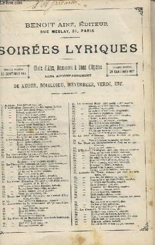Soirees Lyriques N°13 : L'affricaine - Chant.