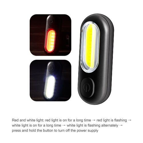 Lampe Led Cob Rechargeable Usb Pour Vélo, 5 Modes, Étanche Ipx4, Feu Arrière Pour Vtt, Équipement De Cyclisme, Signalisation De Sécurité
