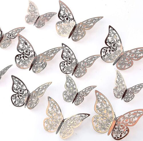 24pcs 3d Butterfly Wall Stickers 3 Sizes Butterfly Wall Decals