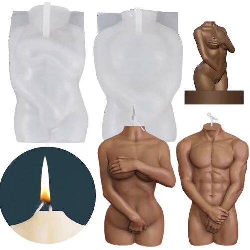 Body Silicone Resin Candle Mould, 2pcs 3d Body Shape Candles Mould, Candle Moulds For Diym