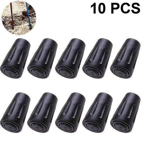 10 Pack / 5 Paires De Bâton De Marche Embouts En Caoutchouc, Protecteurs De Pointe De Bâton De Trekking, Housse De Tête Alpenstock En Caoutchouc De Remplacement Pour Bâton De Randonnée Bâton De Trekki