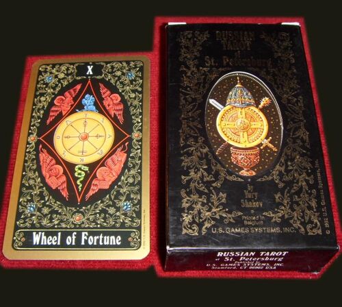 Russian Tarot Of St Petersburg De Yuri Shakov Ancienne Édition Style Tarot De Marseille Doré Bordures Or