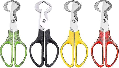 Caille Caille Cissent D'oeufs, Acier Inoxydable Caille Egg Scissorsegg Divider Egg Opener Pour La Maison, La Cuisine, Le Restaurant (Redgreenyellowblack) 4 Pièces