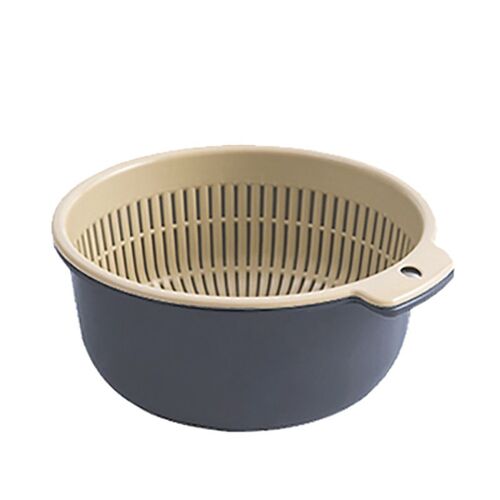 Mir De Rangement De Lavage À Double Couche, Égouttoir, Bol Filtrant, Légumes, Fruits, Livres, Outil De Passoire, Cuisine Domestique