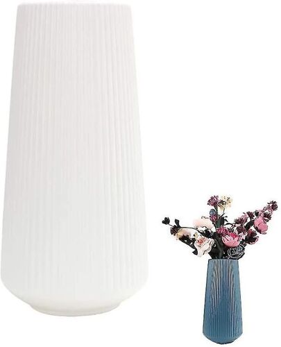 2024 Plastic Vases, Imitation Ceramic Flowerpot, Durable, Modern Geometric Flower Vase Decoration