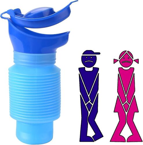 Urine Bottle, Portable Mobile Toilet Potty Pee Urine Bottle, Reusable Male Female Leak Proof Emergency Urinal 