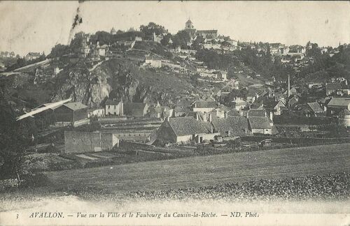 Avallon - Vue Sur La Ville Et Faubourg Causin-La-Roche 1910