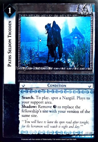 Carte Le Seigneur Des Anneaux : The Fellowship Of The Ring - Paths Seldom Trodden 1 U 222