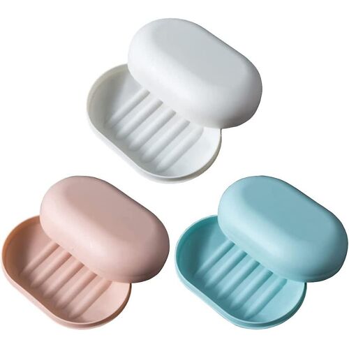 3 Pack Travel Soap Case Porte-savon avec couvercle portable imperméable à l'eau et étanche cadeau