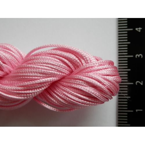 26m Fil Nylon Rose Clair Tressé Cordon Macrame Pour Bracelet Shamballa Perle Bijou 1mm De Diamètre