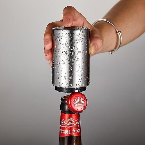 1pc Ouvre-Bouteille Automatique De Bière De Soda En Acier Inoxydable Bo Magnétique