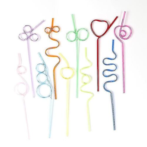 10pcs Crazy Straws For Kids Silly Straws For Kids Plastic Straws Reusable Drinking Straws Reusable Plastic Straws Plastic Reusable Straws