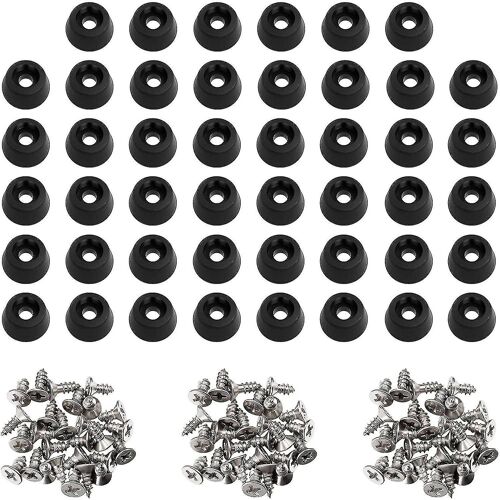 120 Pcs Planche À Découper Souple Pieds En Caoutchouc Avec Vis En Acier Inoxydable 0,28 X 0,59 Pour Meubles, Élec
