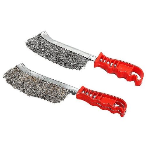 Tried Tested Wire Brush Set Of 2 Brass & Steel, Light & Heavy Duty Cleaning Rust Remover/bl