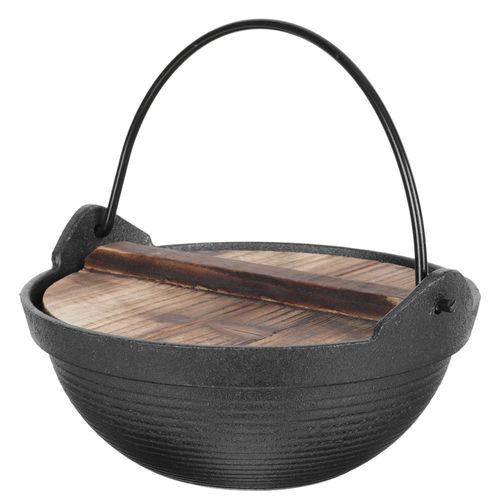 Marmite De Cuisson Japonaise Avec Couvercle,Cuisinière À Gaz,Cuisinière À Induction,Casserole Chaude - Type Black #J