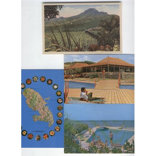 Lot De 4 Cartes Postales De La Martinique