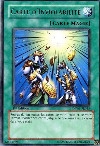 3x  Carte D'inviolabilite  -  Dpyg-Fr025  -  1ere Edition  - Rare