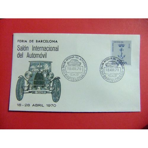 C 8 Espagne 1970 / Salon International De L'automobile Fdc / Edifil 1737