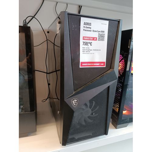 Pc Gamer AMD RYZEN 5 PRO 3600 G CORE 650W - Ram 16 Go - DD 500 Go