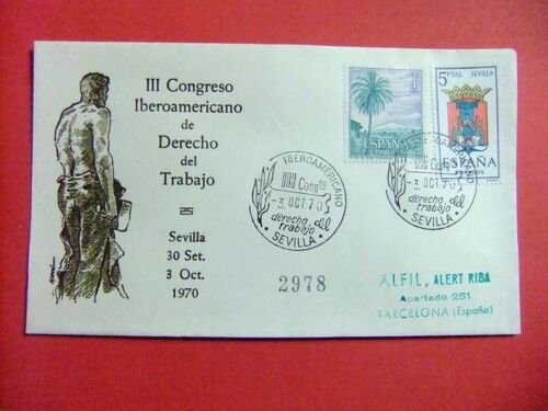 C 8 Espagne 1970 / Fdc 2978 Iii Congrès Ibéro-Américain De Droit Du Travail / Edifil 1638 - 1731
