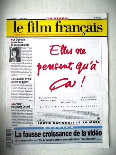 Le Film Français N° 2497.13 Mars 1994.Elles Ne Pensent Qu'à Ça