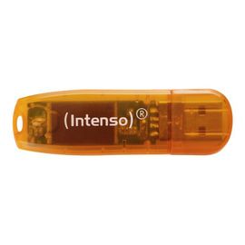 Intenso Rainbow Line - Clé USB - 64 Go - USB 2.0 - orange (pack de 2)