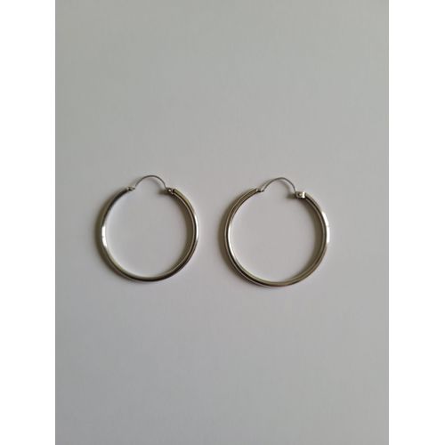 Paire De Créoles Argent