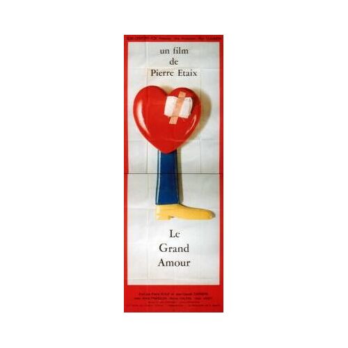 Le Grand Amour - Véritable Affiche De Cinéma En 2 Parties Pliée- Format 120x320 Cm - De & Avec Pierre Etaix Avec Annie Fratellini, Nicole Calfan, Alain Janey - Illustrateur Francois -1968