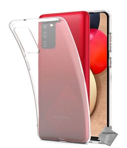 Housse etui coque silicone gel Samsung Galaxy A03s + verre trempe - TRANSPARENT TPU