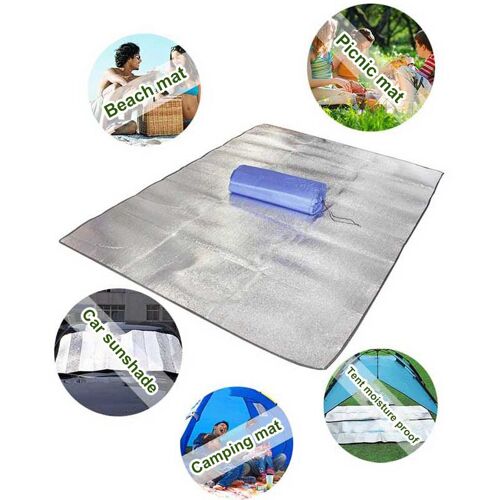 Tapis De Camping Eva Étanche En Papier D'aluminium, Matelas De Plage Pliable Pour Pique-Nique, Tapis D'extérieur, 3 Tailles 2022x240 Cm, Nouveauté 240