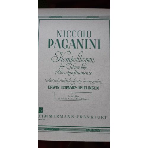 Paganini Terzetto N° 4 Pour Guitare, Violon, Violoncelle