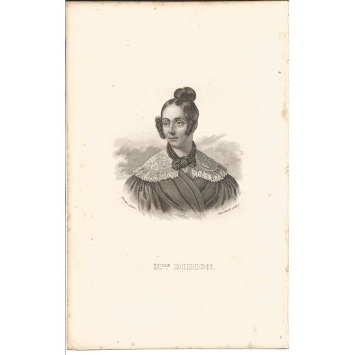Xixème.-Gravure Sur Acier/ Portrait En Buste De Melle Didion Madeleine  17986-1836 Bienfaitrice  De La  Ville De Nancy