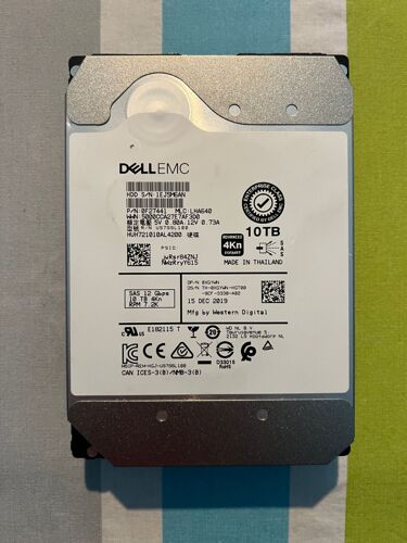 HDD Dell XGYWN-CML 10 To 7.2K SAS 3.5 12G 4K 0F27441 HUH721010AL4200