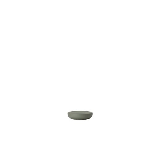 Porte-savon en porcelaine vert olive