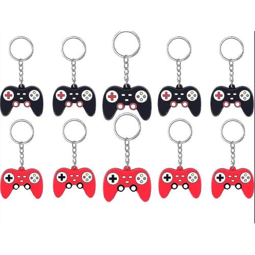 16 Pieces Video Game Controller Keychains Game Controller Handle Key Ring Pendant Charms For Video Game Party Favors Birthday Baby Shower Gifts, 2 Col
