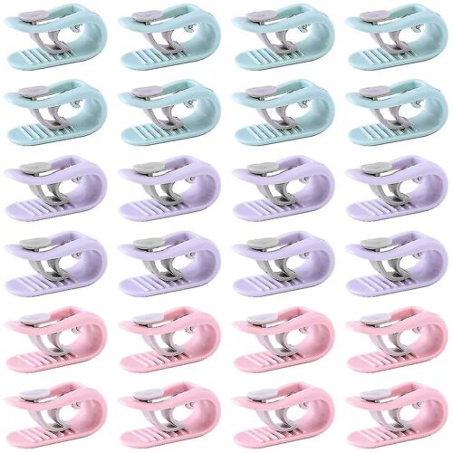 Clips De Housse De Couette, 24 Pièces Anti-Dérapant Housse De Couette Clips Couette Préhenseurs Couette Porte-Couette Clips Sans Aiguille Coffre-Fort Pour Duvet Holder Sheet Rideau