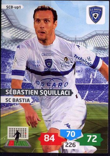 Carte Panini Foot Adrenalyn 2013 / 2014 Scb -Up1 - Sebastien Squillaci - Sc Bastia