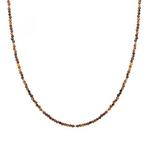 Collier - Sparkling Jewels - Nlk04g-G09 - ?il De Tigre - Argent Plaqué Or - 42 Cm + 2 Cm D'extension