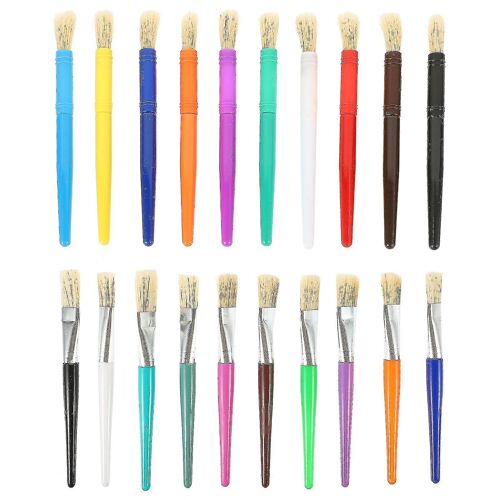 Pinceaux de peinture pour enfants pinceaux enfants pinceaux jeux de pinceaux d'aquarelle pinceau pinceau pinceau artisanal pinceaux 20pcs