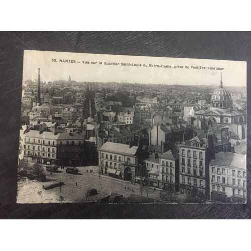 Nantes, Vue Aérienne Prise Depuis Le Pont Transbordeur, Avec Le Tramway Sur Le Quai